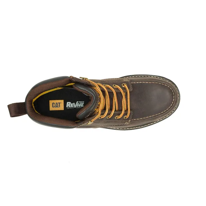 Cat Footwear Steel Toe Men039s Calibrate Steel Toe Work Boot Leather Brown 8211 Men
