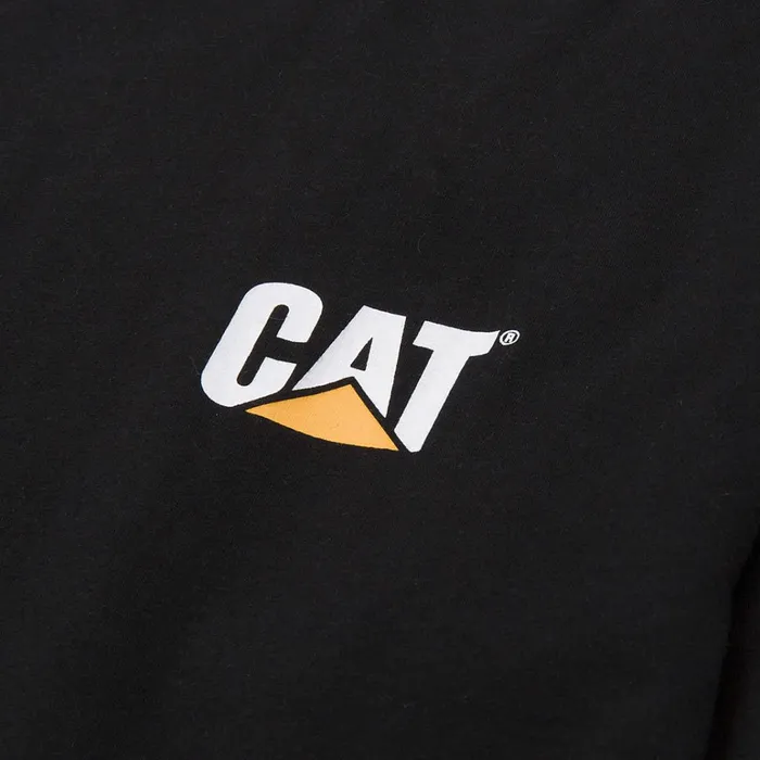 Cat Footwear Tops and Outerwear Men039s Trademark Banner Long Sleeve Tee Black 8211 Men