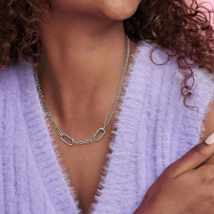 Chain Necklaces Women Pandora Online ME Double Link Chain Necklace Sterling Silver