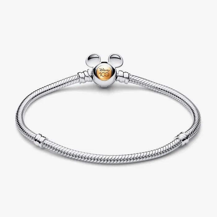 Charm Bracelets Women Pandora Disney 100th Anniversary Mickey Mouse Dangle Charm and Bracelet Gift Set