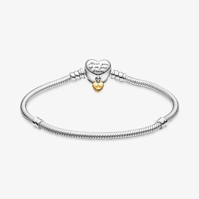 Charm Bracelets Women Pandora Disney Princess Pandora Moments Heart Snake Chain Bracelet