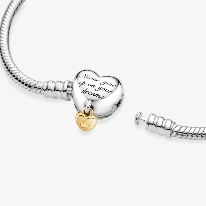 Charm Bracelets Women Pandora Disney Princess Pandora Moments Heart Snake Chain Bracelet