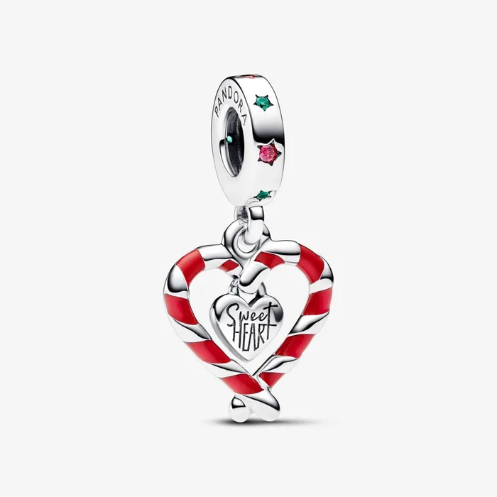 Charm Bracelets Women Pandora Gingerbread Candy Cane HeartBracelet Set