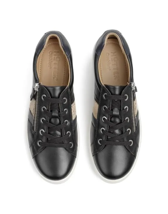 Chase Shoes Black Snake Women Hotter Flat Shoes