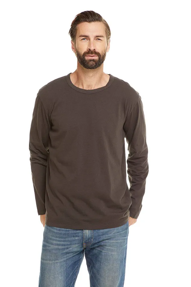 Chaser Brand COTTON JERSEY LS CREW Mens Tops