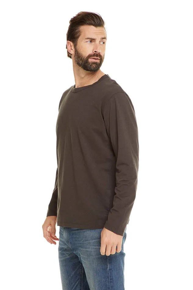 Chaser Brand COTTON JERSEY LS CREW Mens Tops