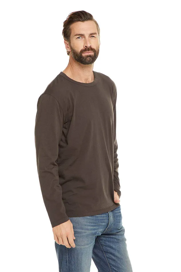 Chaser Brand COTTON JERSEY LS CREW Mens Tops