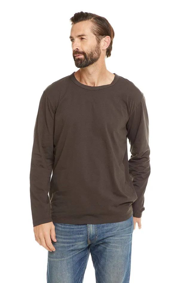 Chaser Brand COTTON JERSEY LS CREW Mens Tops