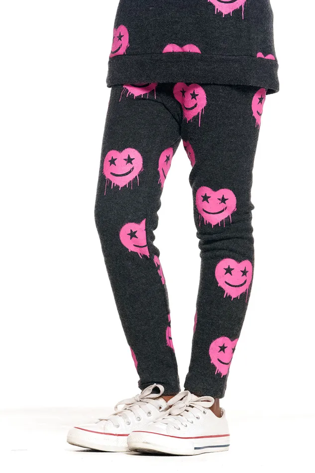 Chaser Brand Smiley Heart Leggings Girls Bottoms Chaser Brand Smiley Heart Leggings Girls Bottoms