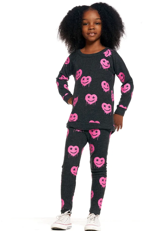 Chaser Brand Smiley Heart Leggings Girls Bottoms Chaser Brand Smiley Heart Leggings Girls Bottoms