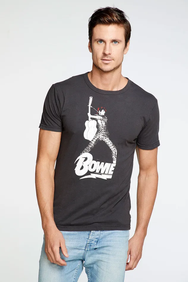 Chaser Brand Tops Mens David Bowie Bowie Guitar Crew Neck Tee Chaser Brand Tops Mens David Bowie Bowie Guitar Crew Neck Tee