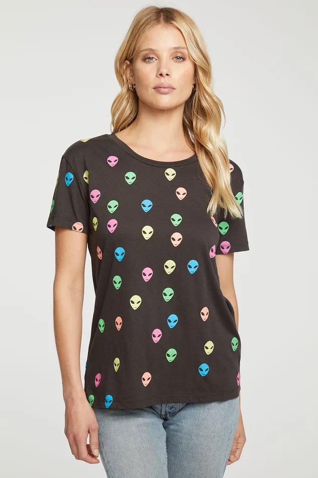Chaser Brand Tops Womens Alien Invasion