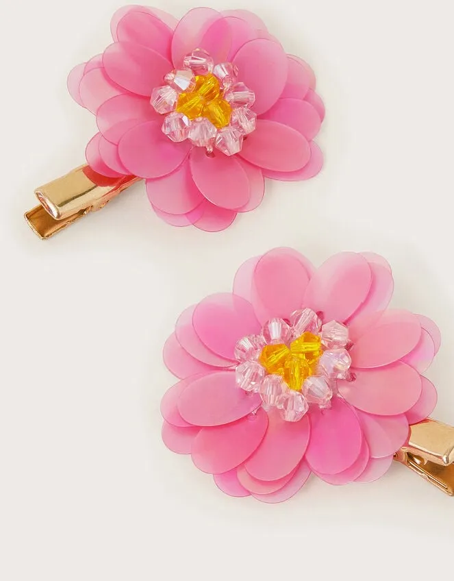 Children 2Pack Sequin Daisy Clips Monsoon Girls039 Hair Accessories