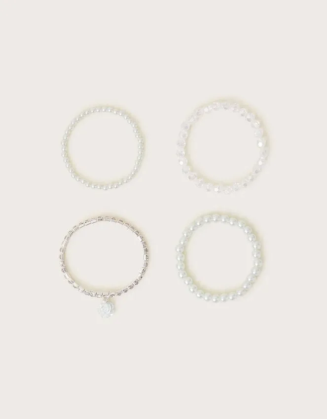 Children 4Pack Embellished Bridesmaid Bracelets Monsoon Girls039 Jewellery