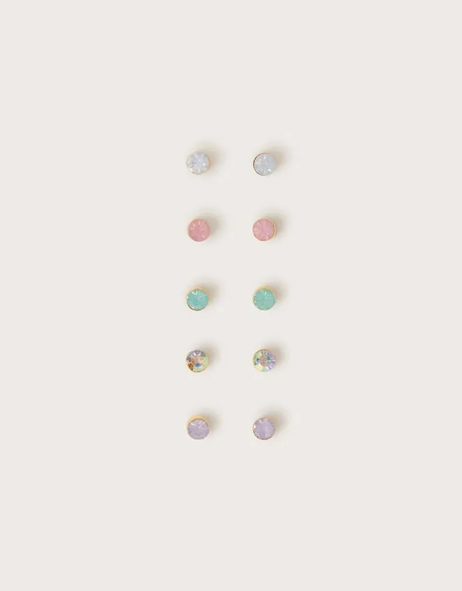 Children 5Pack Athena Stud Earrings Monsoon Girls039 Jewellery