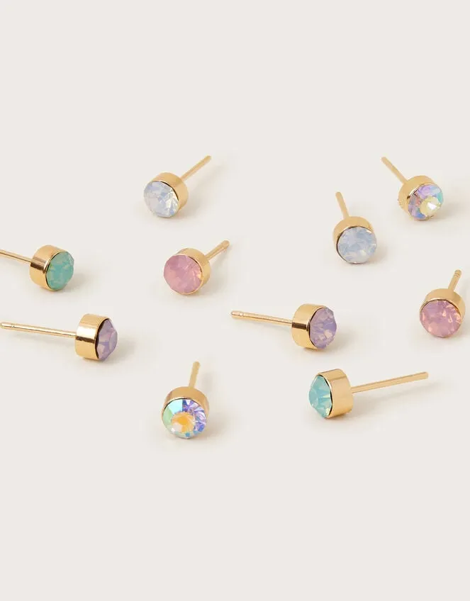 Children 5Pack Athena Stud Earrings Monsoon Girls039 Jewellery