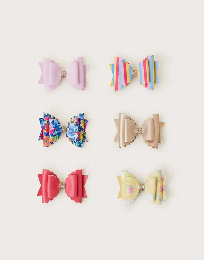 Children 6Pack Bow Hair Clips Monsoon Girls039 Hair Accessories