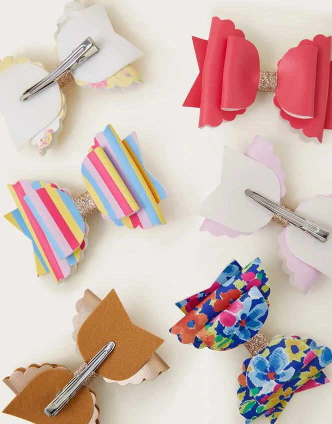 Children 6Pack Bow Hair Clips Monsoon Girls039 Hair Accessories