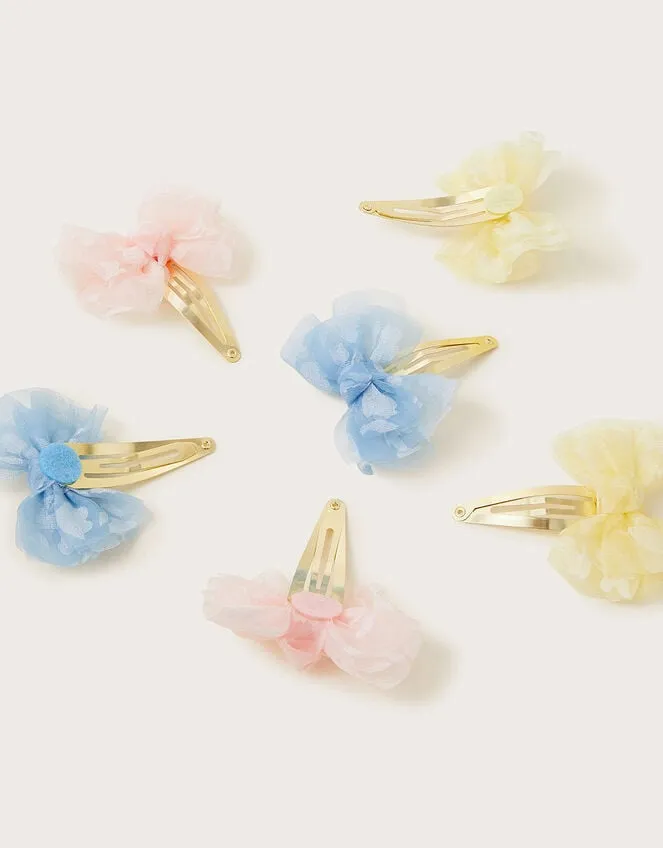 Children 6Pack Lace Bow Hair Clips Monsoon Girls039 Hair Accessories