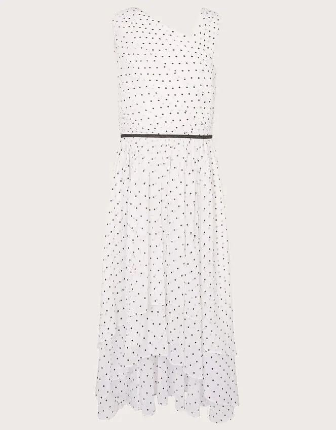 Children Abigail Polka Dot Prom Dress Ivory Monsoon Partywear