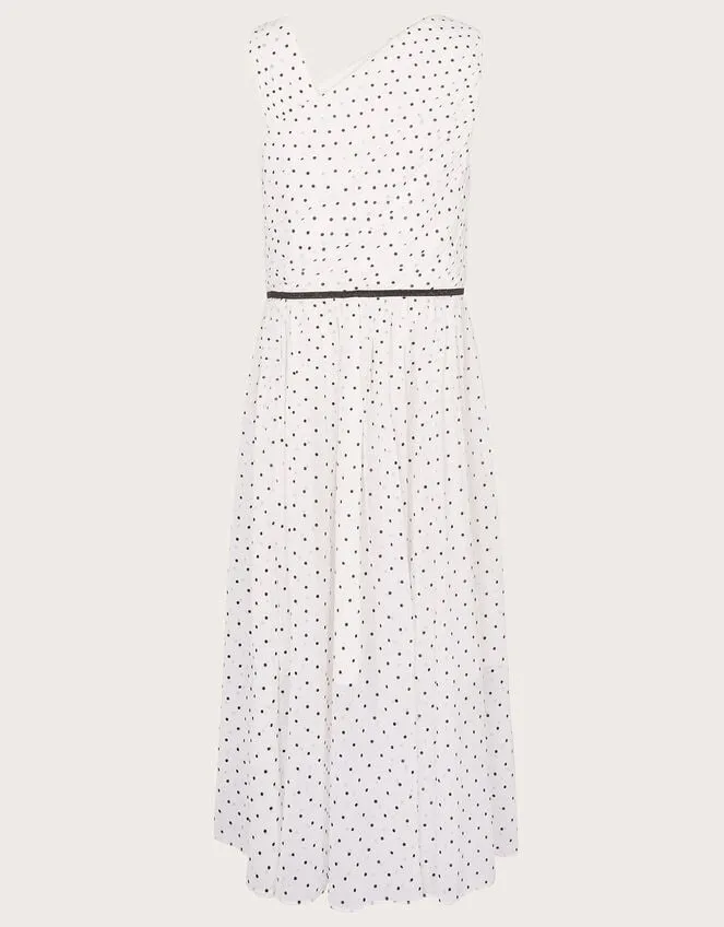 Children Abigail Polka Dot Prom Dress Ivory Monsoon Partywear