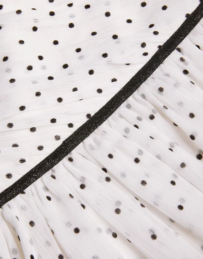 Children Abigail Polka Dot Prom Dress Ivory Monsoon Partywear