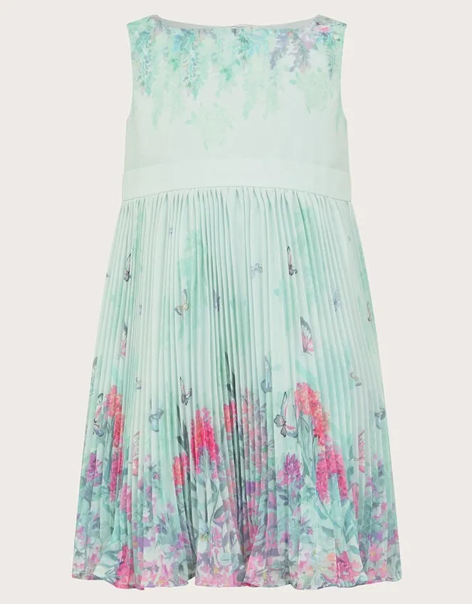 Children Baby Alium Botanical Print Dress Blue Monsoon Dresses