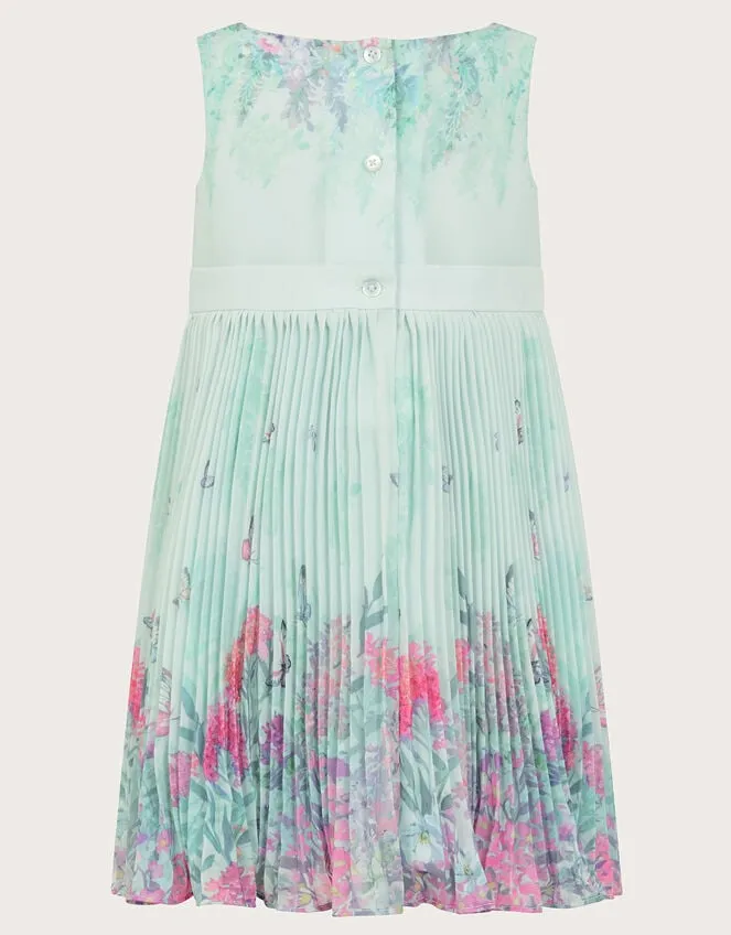 Children Baby Alium Botanical Print Dress Blue Monsoon Dresses