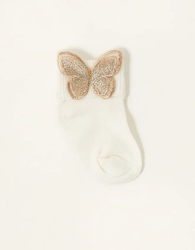 Children Baby Butterfly Socks Gold Monsoon Girls039 Tights and Socks