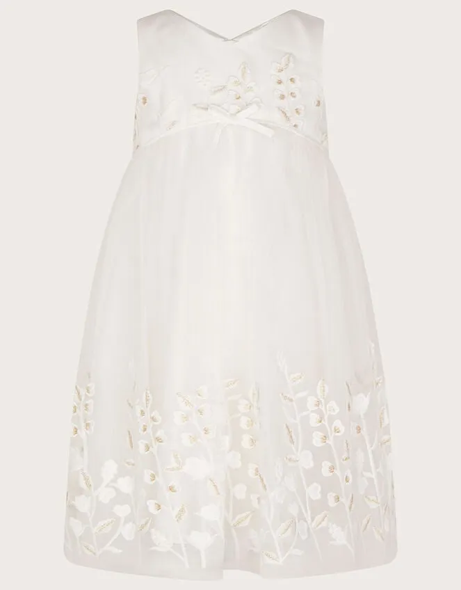 Children Baby Lilly Embroidered Meadow Maxi Dress Ivory Monsoon Dresses
