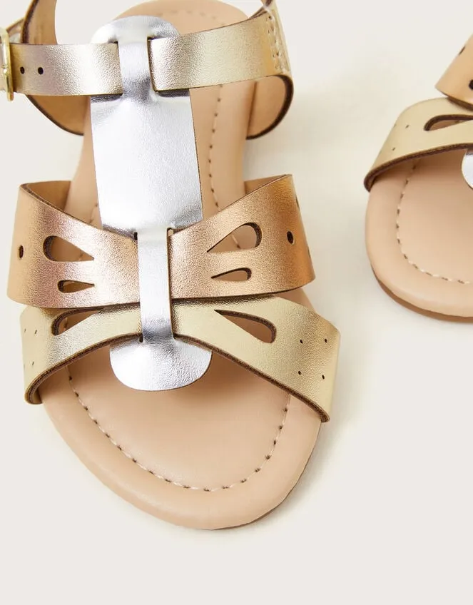 Children Baby Metallic Butterfly Sandals Multi Monsoon Baby Shoes and Sandals