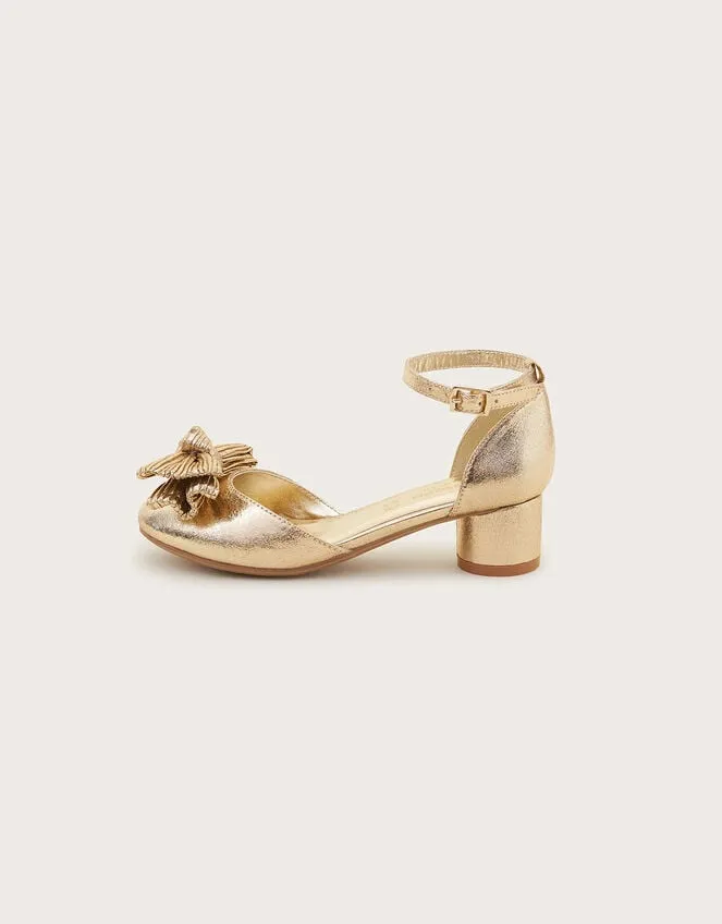 Children Bow TwoPart Heels Gold Monsoon Partywear