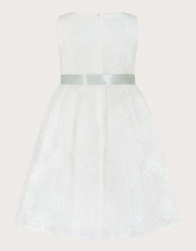 Children Camelia Lace Organza Rose Dress Ivory Monsoon Dresses