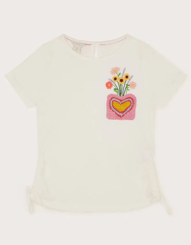 Children Crochet Pocket Top Ivory Monsoon Tops and TShirts