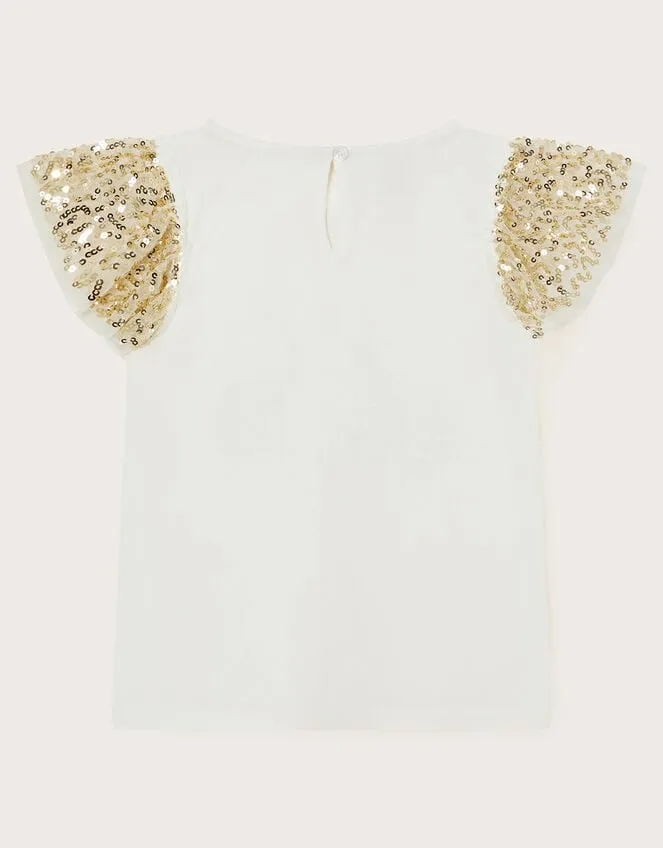 Children Crown Embellished TShirt White Monsoon Tops and TShirts