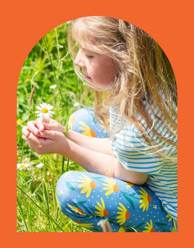 Children Frugi Floral Print Leggings Blue Monsoon Trousers and Shorts