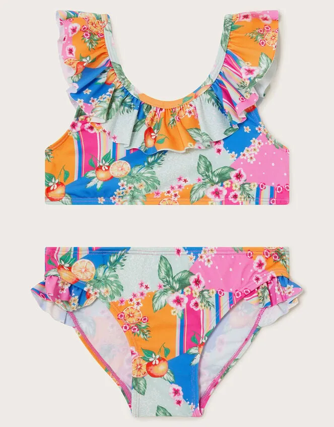 Children Fruit Print Bikini Set Multi Monsoon Beachwear and Swimwear