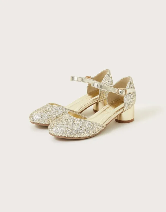 Children Glitter TwoPart Heels Gold Monsoon Partywear