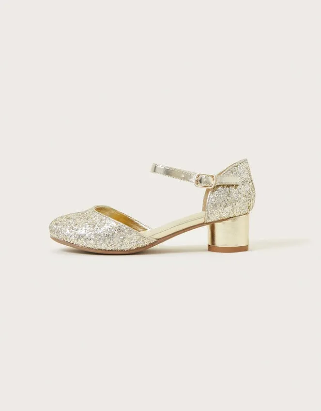 Children Glitter TwoPart Heels Gold Monsoon Partywear