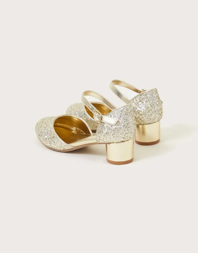 Children Glitter TwoPart Heels Gold Monsoon Partywear