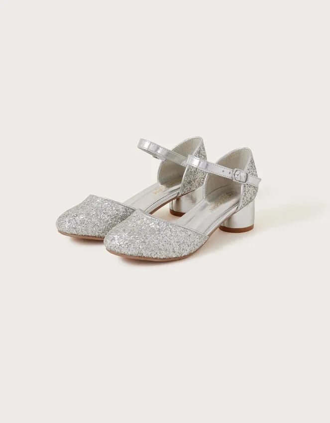 Children Glitter TwoPart Heels Silver Monsoon Partywear