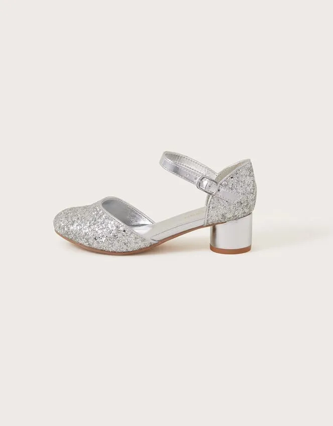 Children Glitter TwoPart Heels Silver Monsoon Partywear