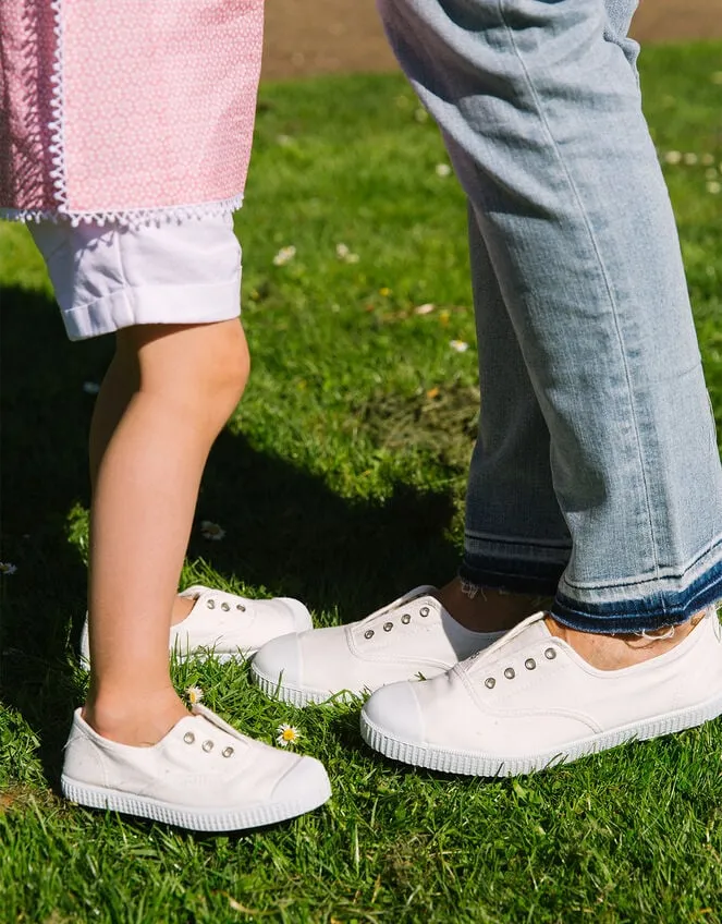 Children Hampton Canvas Plum Plimsolls White Monsoon Girls039 Shoes and Sandals