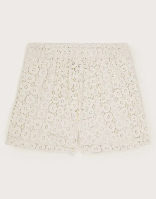 Children Lace Shorts Ivory Monsoon Trousers and Shorts
