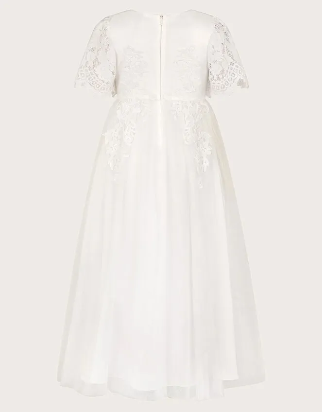 Children Lourdes Lace Maxi Communion Dress White Monsoon Dresses