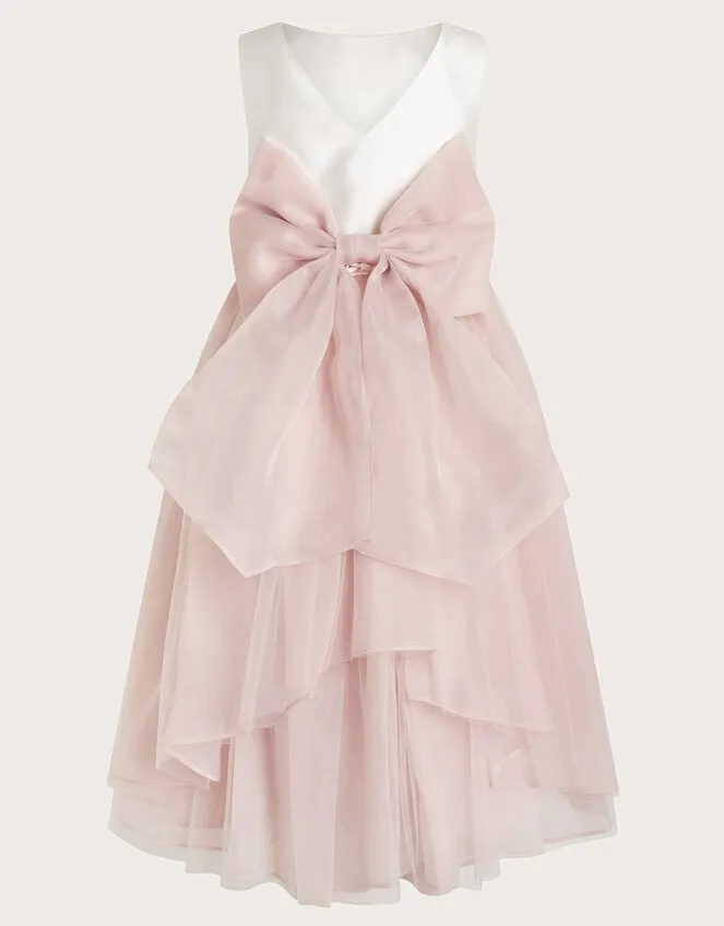 Children Olivia Organza Bridesmaid Dress Pink Monsoon Dresses