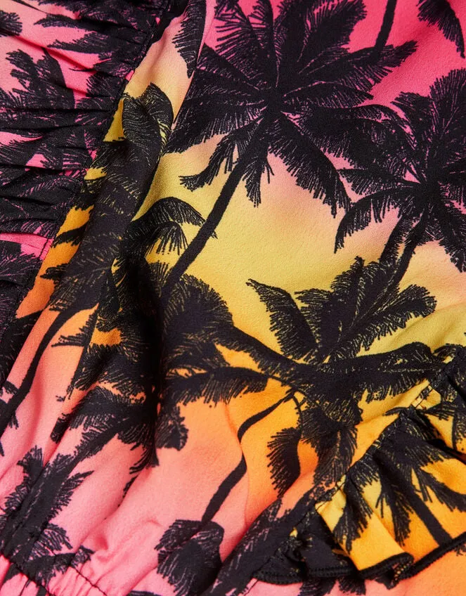 Children Ombre Palm Print Playsuit Multi Monsoon Beachwear and Swimwear