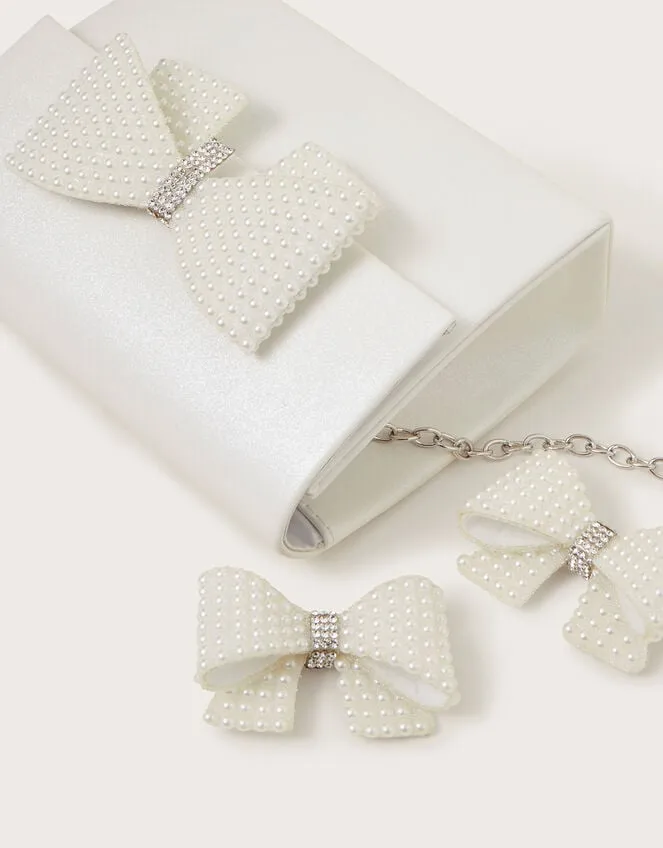 Children Pearl Bow Bag And Hair Clips Set Monsoon Girls039 Bags and Purses