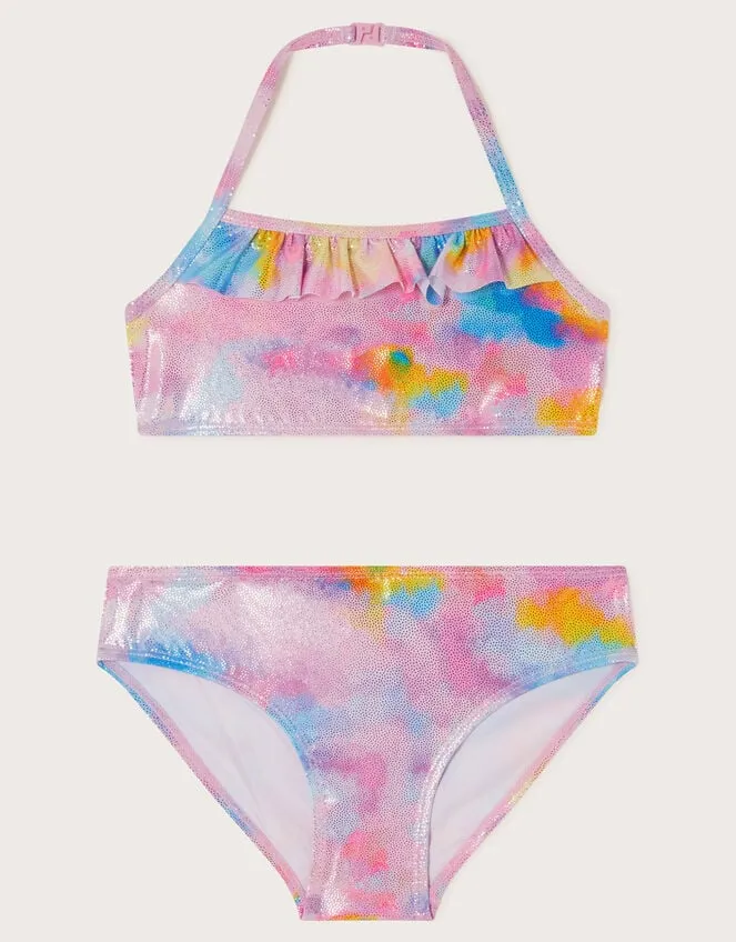 Children Shimmery Ruffle Bikini Set Multi Monsoon Beachwear and Swimwear