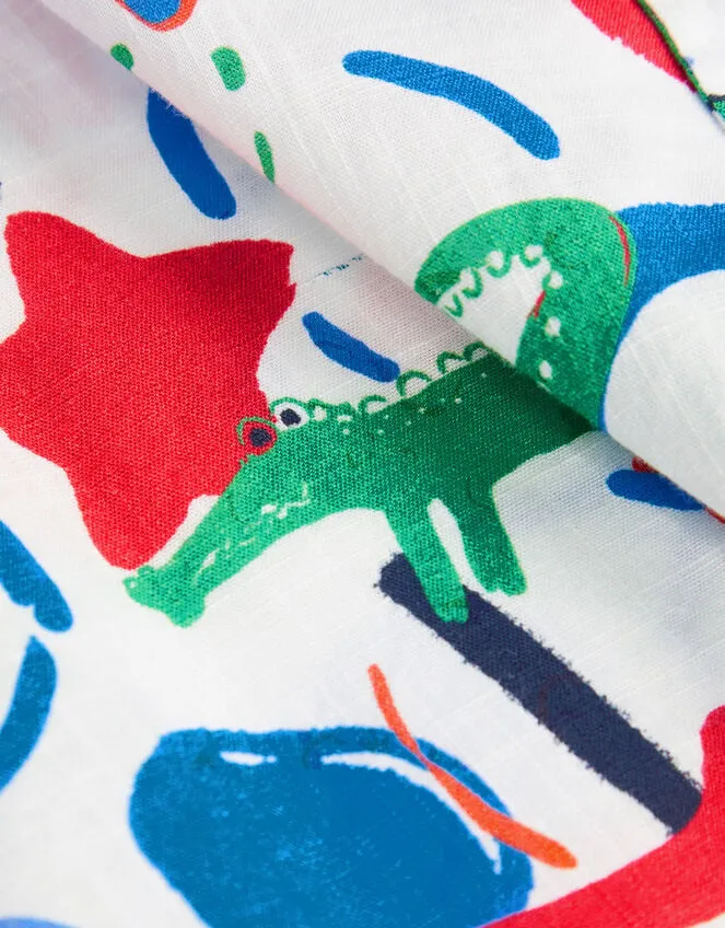 Children Skater Crocodile Shirt White Monsoon Casualwear Collection